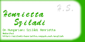 henrietta sziladi business card